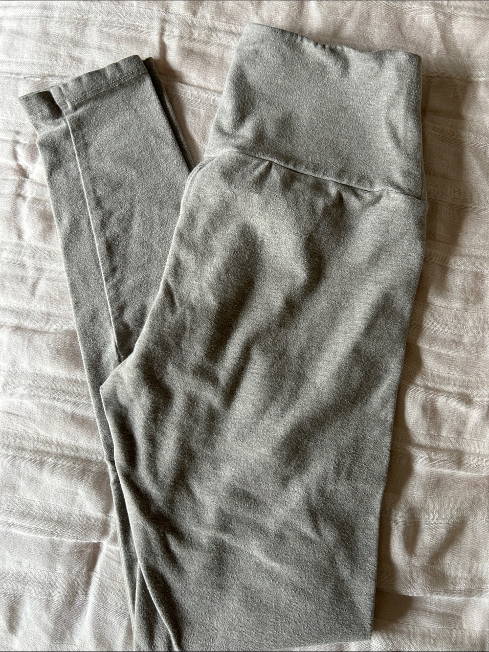 WVN Organic Cotton Gray yoga leggings High waisted Small